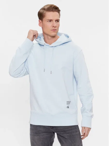 Calvin Klein Jeans Суитшърт Modern Metals светлосиньо
