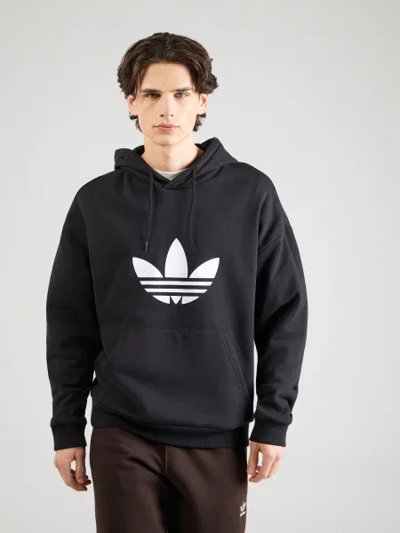 ADIDAS ORIGINALS Mikina TREFOIL / biela čierna