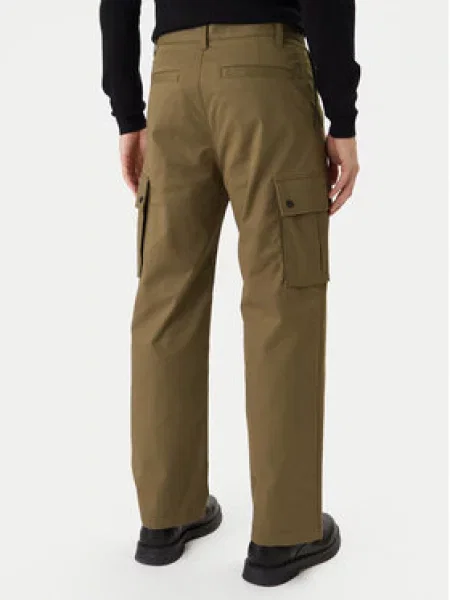 HUGO Szövet nadrág Craysen Khaki Straight Fit