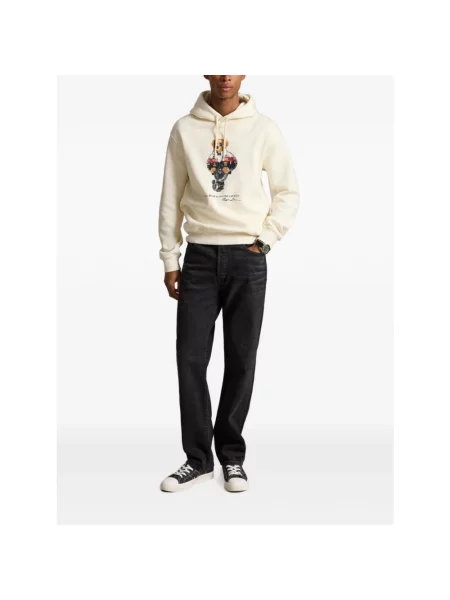 Bluza z kapturem Polo Ralph Lauren polarowa z kapturem beżowa