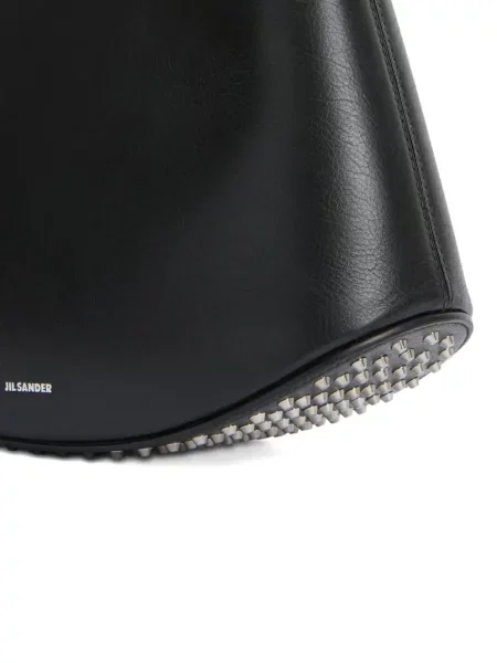Geantă Jil Sander cu tepi negru