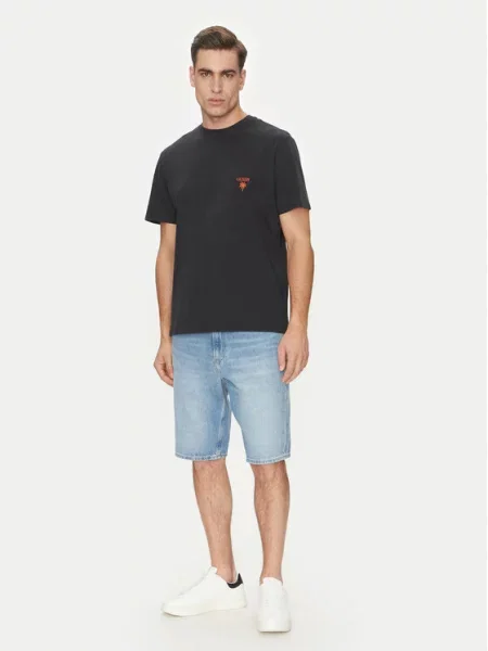 Guess Marškinėliai Regular Fit juoda