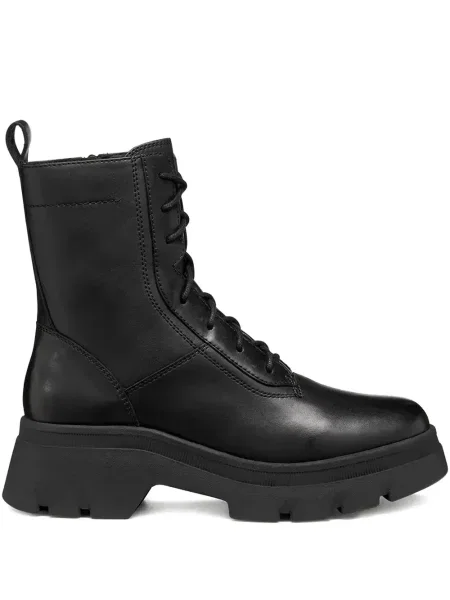 Botine Geox cu șireturi din piele negru
