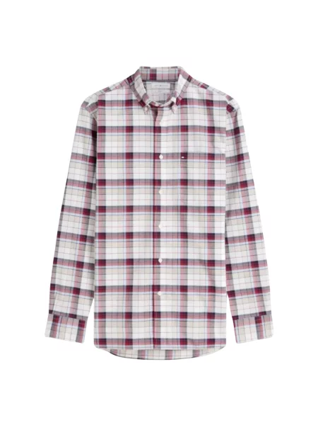 Koszula Tommy Hilfiger w kratę z twillu