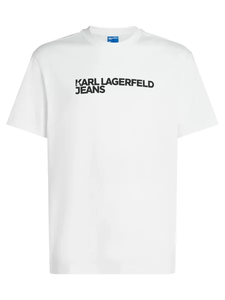 Τζιν πουκάμισο Karl Lagerfeld Jeans λευκό