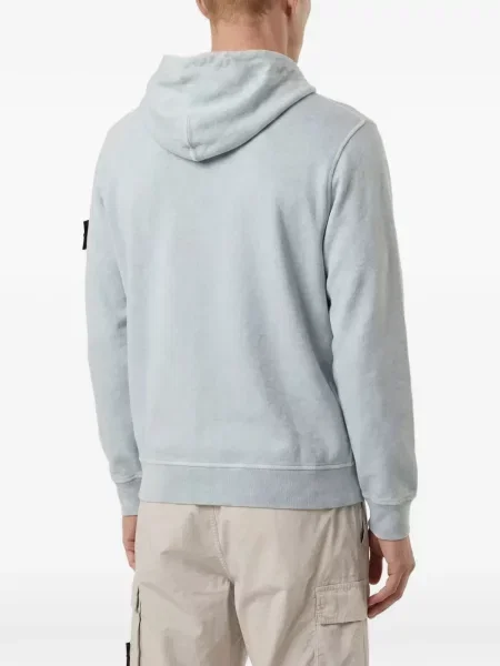 Hanorac cu glugă Stone Island cu strasuri albastru