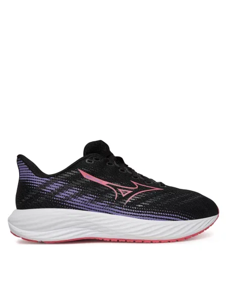 Кросівки для бігу дитячі Mizuno Enerzy Rider Jr black/camelliarose/ paisleypurple чорні