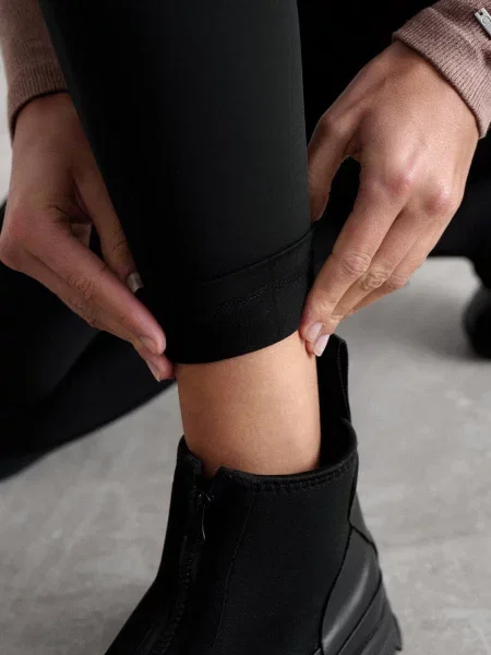 Legginsy ocieplane wysoki stan Warming Pintuck czarne