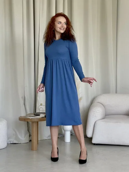 Платье миди Merlini синее