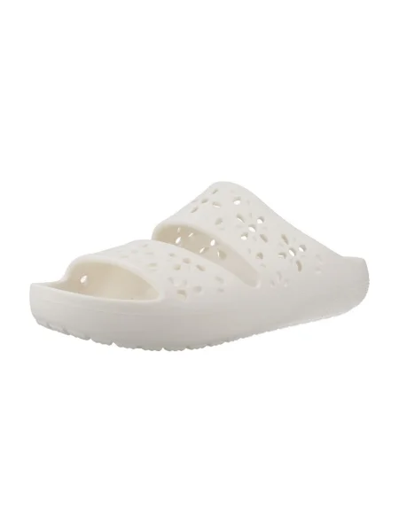 Elimina pantofi Crocs cu model floral clasici alb