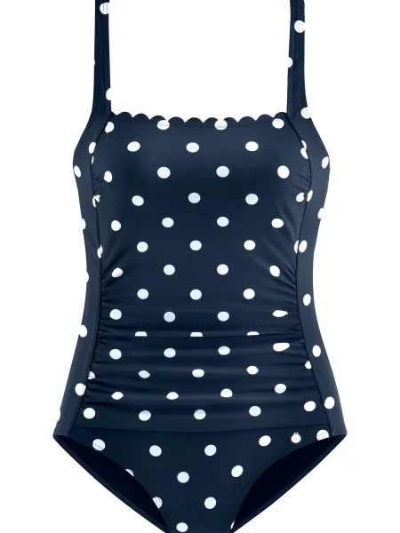 LASCANA Costum de baie întreg bleumarin alb