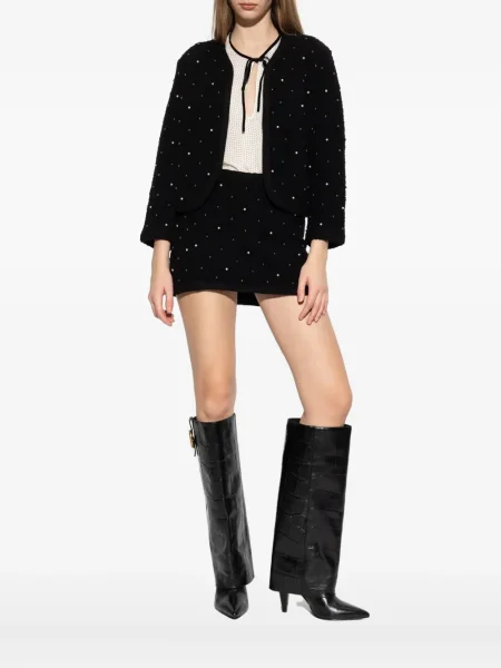 Cardigan Frame cu perle negru