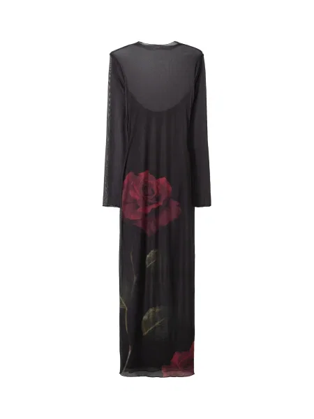 Bershka Rochie de seară verde închis / roșu bordeaux negru