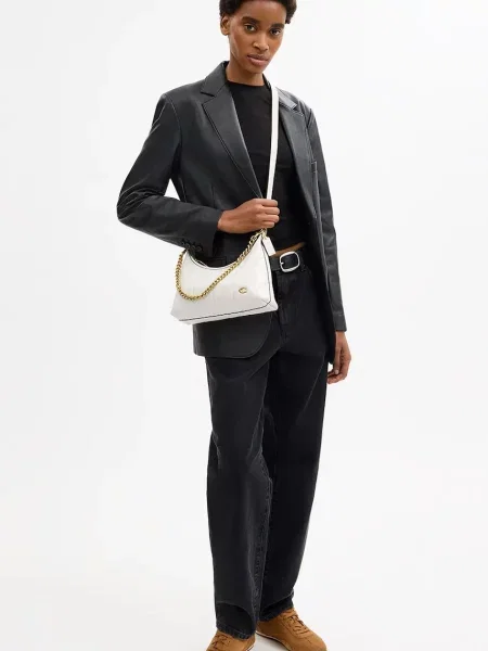 Кожаная стеганая сумка через плечо Coach