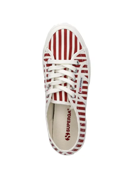 Sneakerși Superga 2750 cu dungi roșu