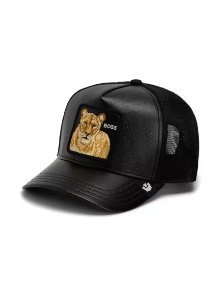 Goorin Bros czapka z daszkiem trucker Faux Leather Lioness czarna
