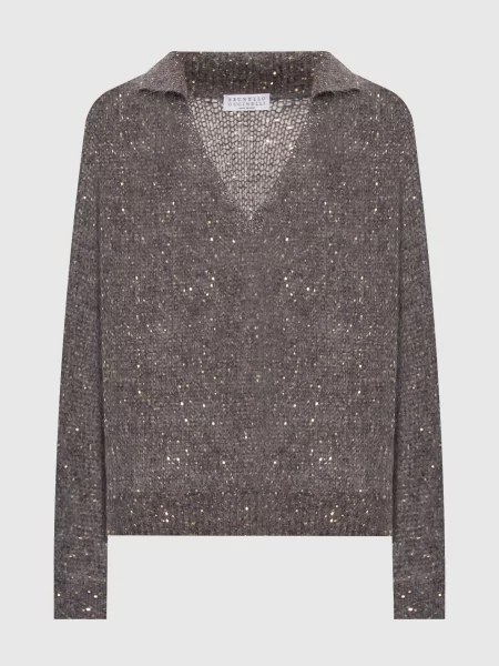 Свитер Brunello Cucinelli из альпаки серый
