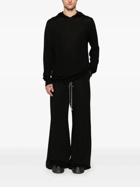 Megztinis Rick Owens su gobtuvu juoda