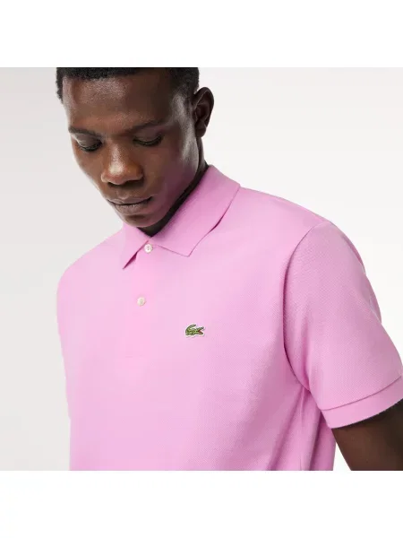 Lacoste Koszulka Polo Oryginał Petit Piqué różowa