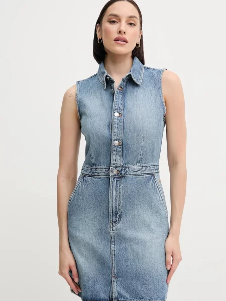 Φόρεμα τζιν Calvin Klein Jeans μπλε