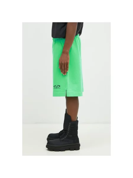 Szorty Vetements z logo zielone