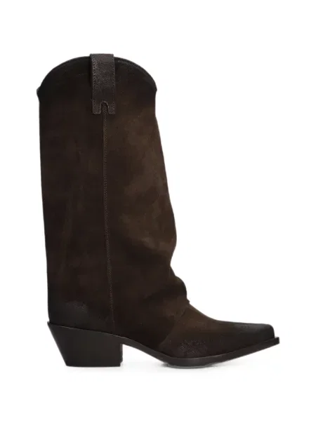 Botine Metisse din piele de căprioară maro