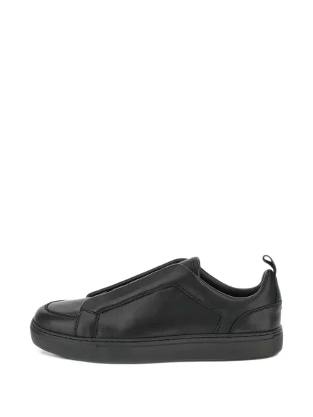 Chiloți Paul & Shark din piele slip-on negru
