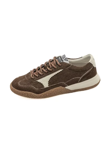 Sneakersy Emanuélle Vee brązowe