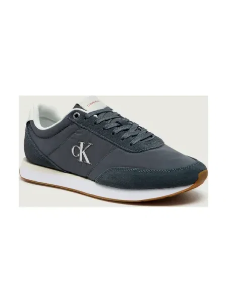 Sneakerși Calvin Klein din piele retro gri