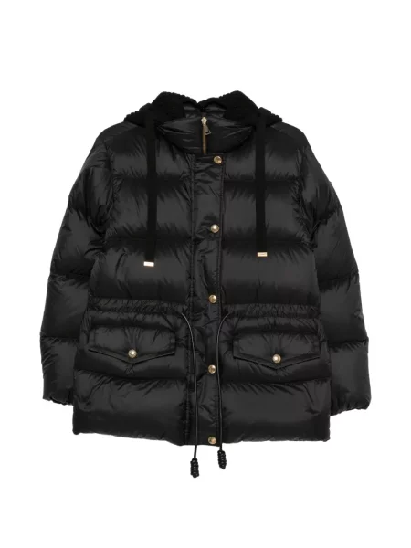 Geacă Moncler cu glugă negru