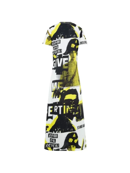 Rochie tip cămașă Libertine cu imagine alb