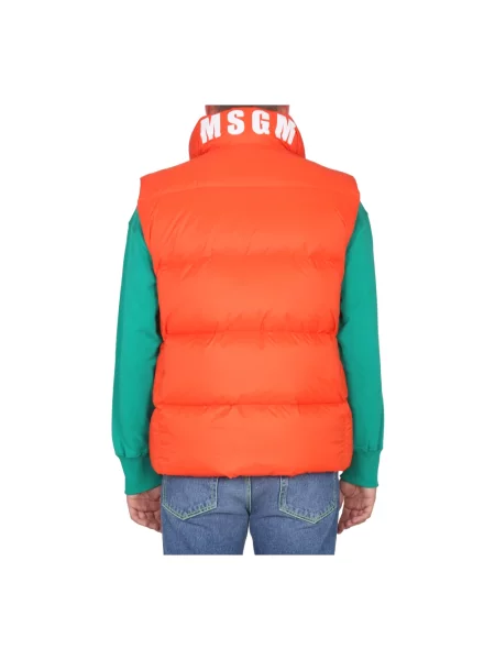 Kamizelka puchowa Msgm pomarańczowa