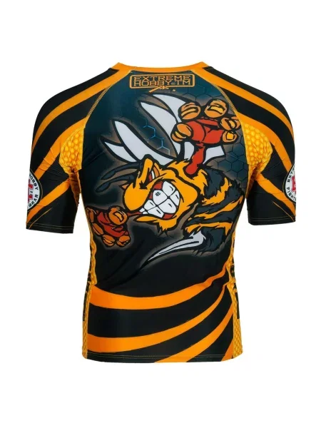 Koszulka Rashguard MMA na Siłownię EXTREME HOBBY ANGRY WASP czarna