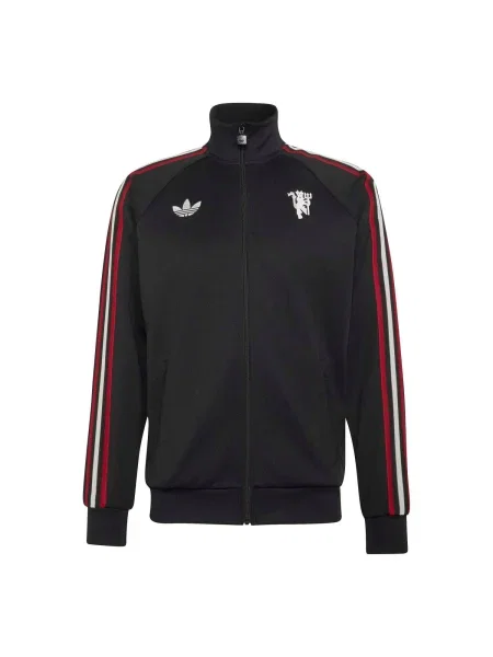 ADIDAS PERFORMANCE Geacă sport Manchester United sângeriu / negru alb