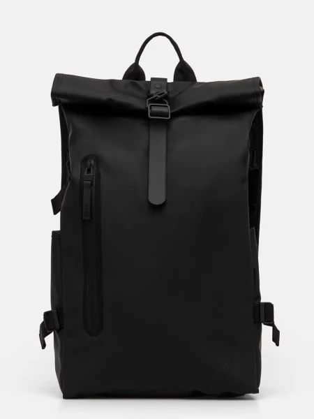Plecak miejski Rains Rolltop Rucksack Large 23 l black czarny