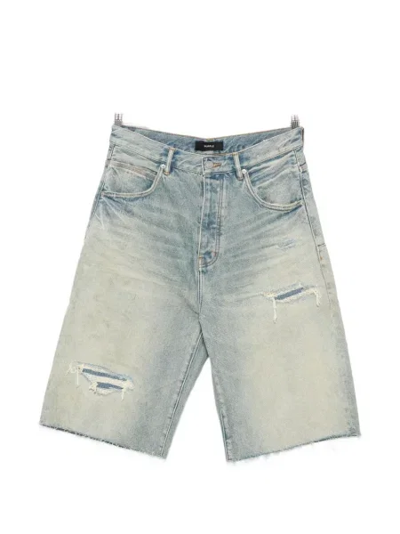 Pantaloni scurți Purple Brand zdrențuiți albastru