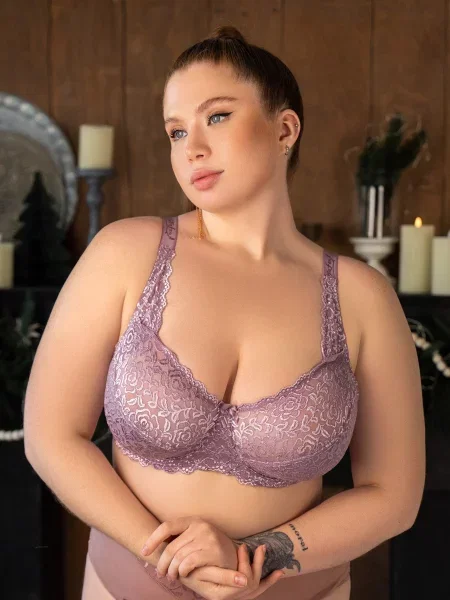 ISSA Plus Бюстгальтер Бузковий текстиль