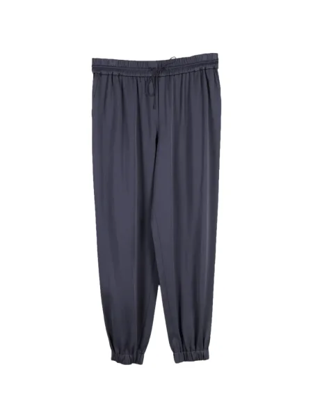 Pantaloni Jason Wu de mătase cu cordon gri