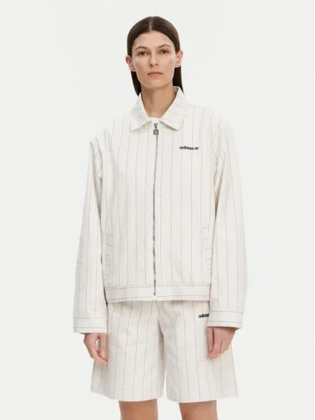 Adidas Originals rövid kabát Pinstripe H Jacket átmeneti bézs