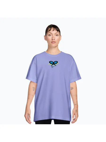 Дамска тениска за тенис Nike Slam Dri-Fit light thistle синьо