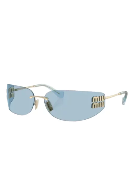 Ochelari de soare Miu Miu Eyewear cu imprimeu geometric auriu