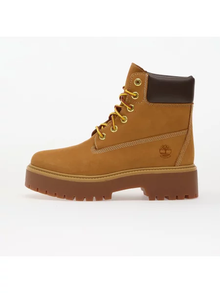 Botki Timberland zamszowe na platformie w miejskim stylu beżowe