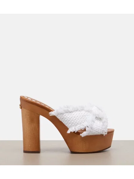 Saboți Dolce&gabbana din piele alb