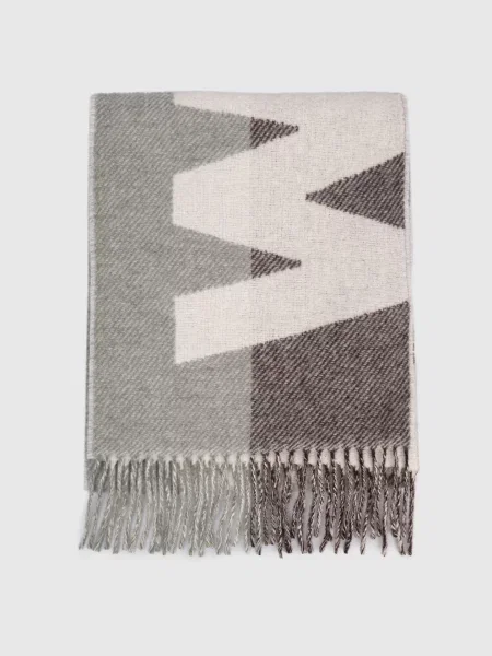 Шарф з вовни з логотипом Woolrich зелений