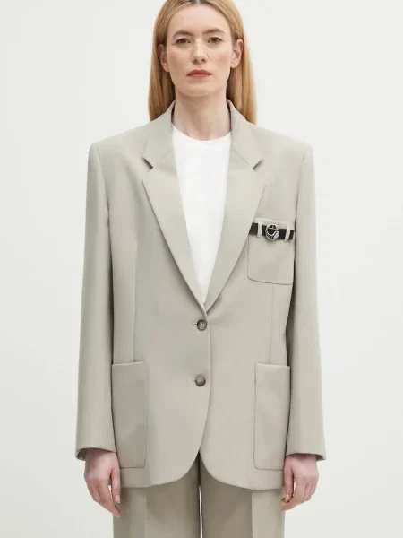 Coperni sacou cu un singur rând de pentru femei Belted Pocket Tailored bej
