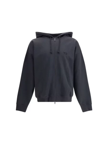 Dzianinowa bluza z kapturem Y-3 czarna