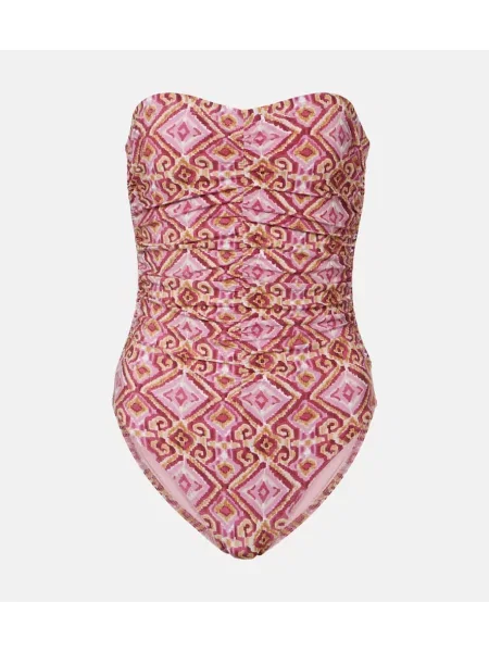 Strój kąpielowy Karla Colletto bez ramiączek różowy