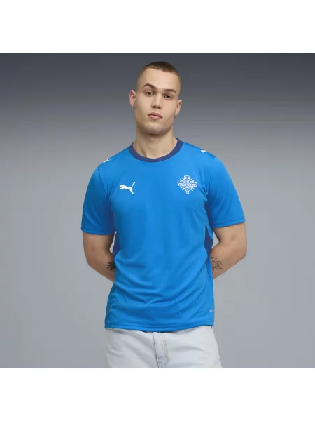 PUMA koszulka domowa reprezentacji Islandii Akcesoria Niebieski S biała