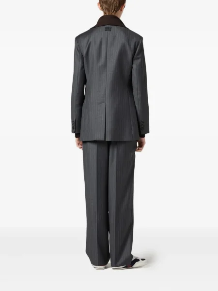 Pantaloni Miu Miu cu dungi gri
