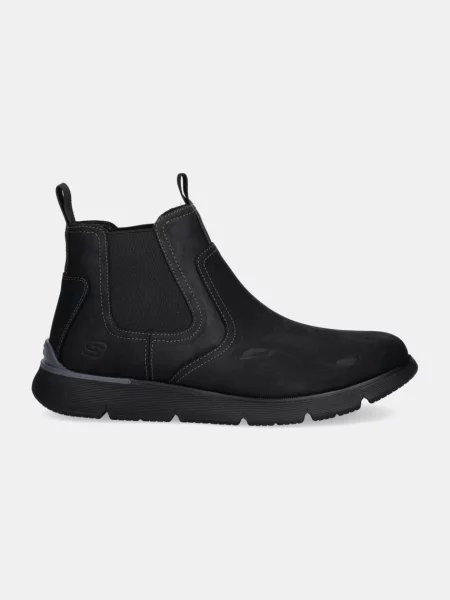 Μποτάκια nubuck Skechers AUGUSTINO PAULO μαύρο